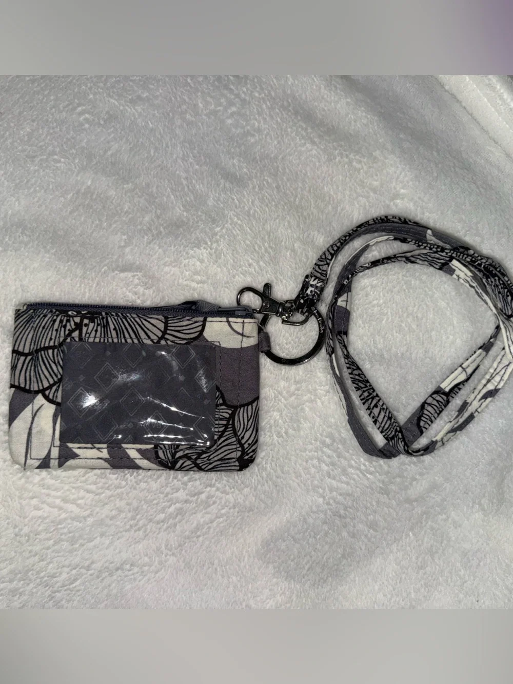 Vera Bradley Floral Print Badge Holder Lanyard